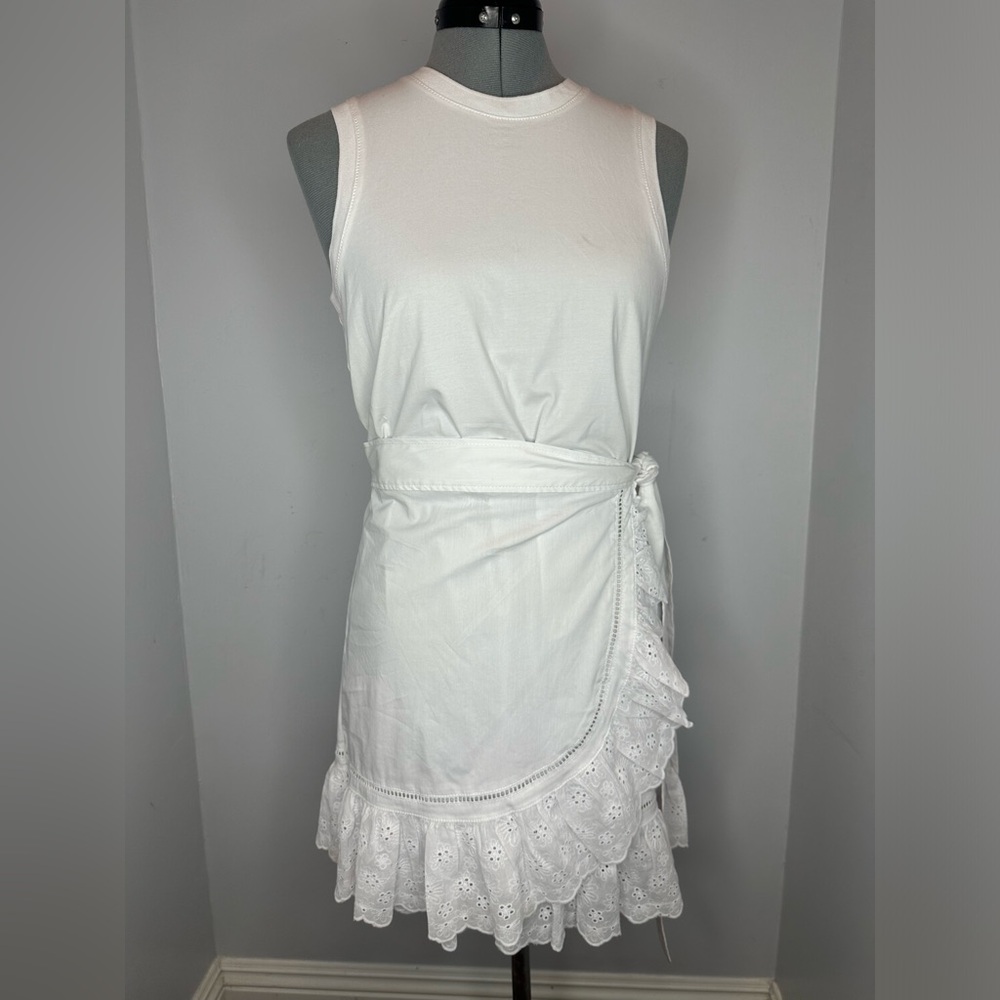 Cinq à Sept White Sleeveless Mini Dress